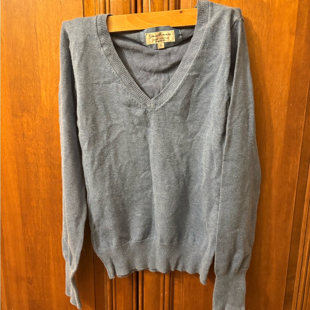 Blue V-Neck Sweater